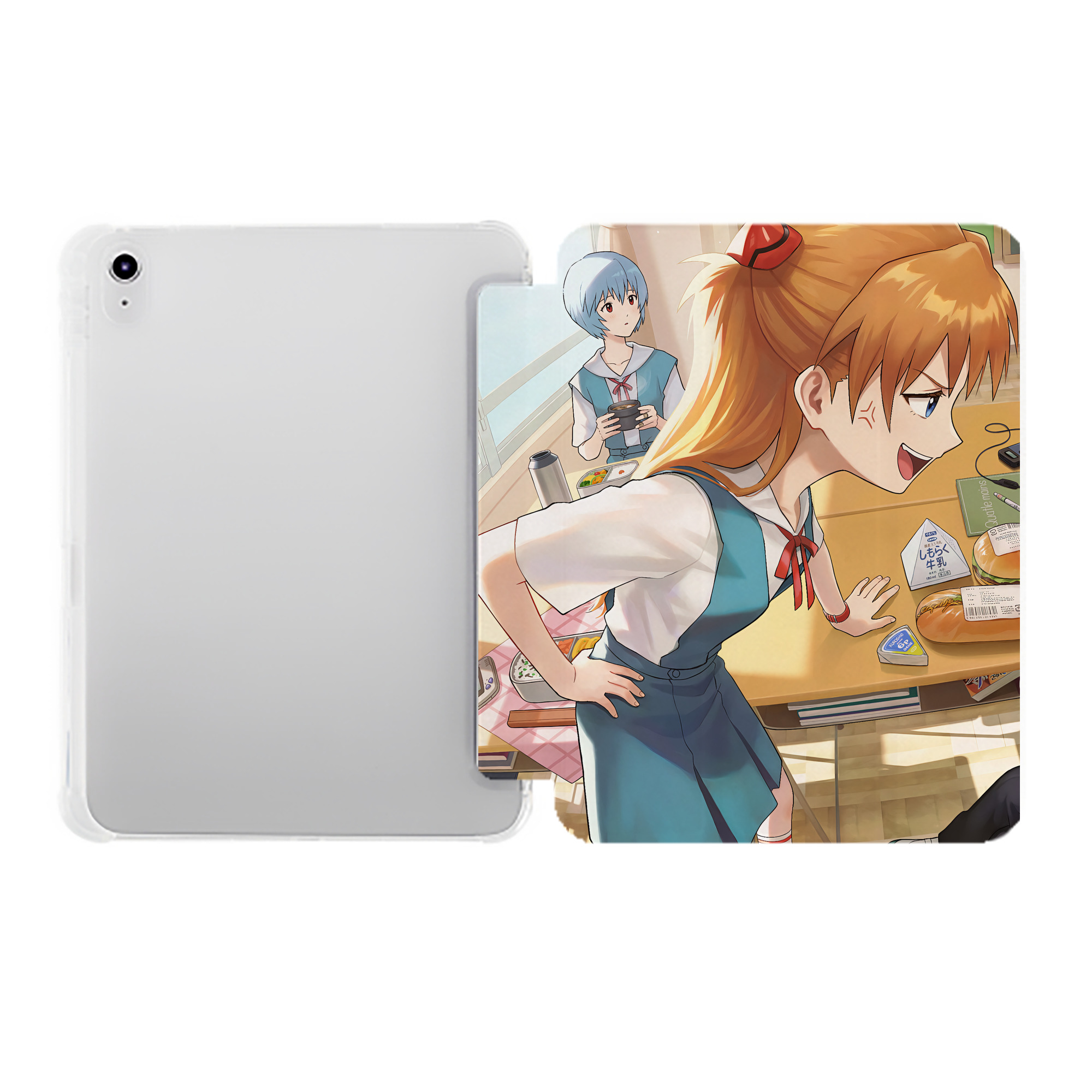 （画像用） EVA 新世紀エヴァンゲリオン IPad ケース ペン収納付き 三つ折りスタンド PUレザー×シリコン 対応機種9.5/10.5/10.9インチ